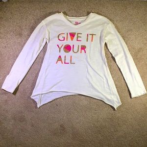Epic Threads white long sleeve “Give It Your All”